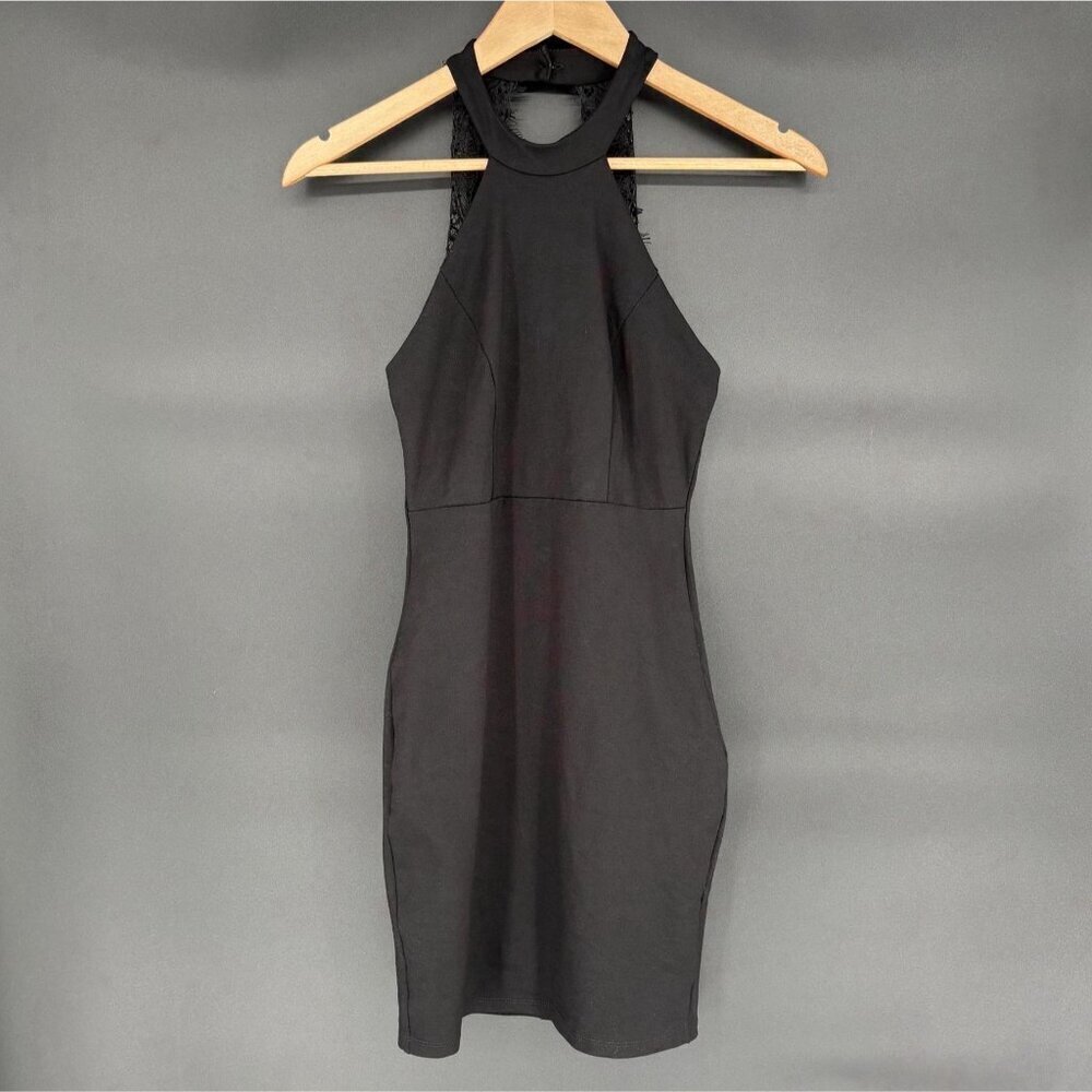 Lulus Women Little Black Halter Mini Dress XS Cocktail Party Date Night Romantic